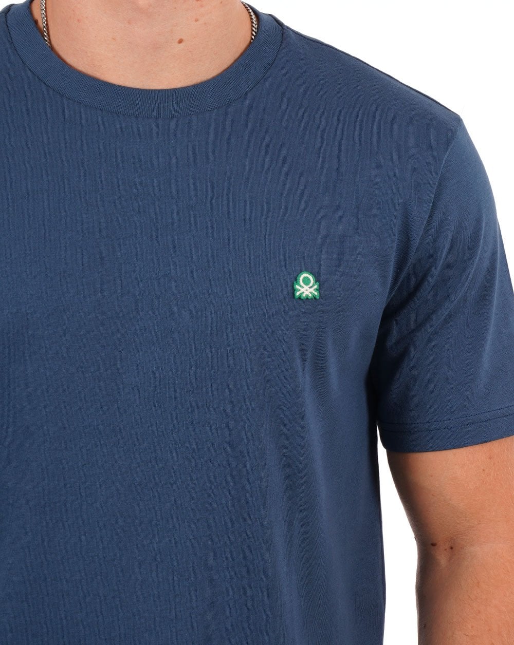 Benetton Small Logo T-shirt Petrol Blue - Image 2