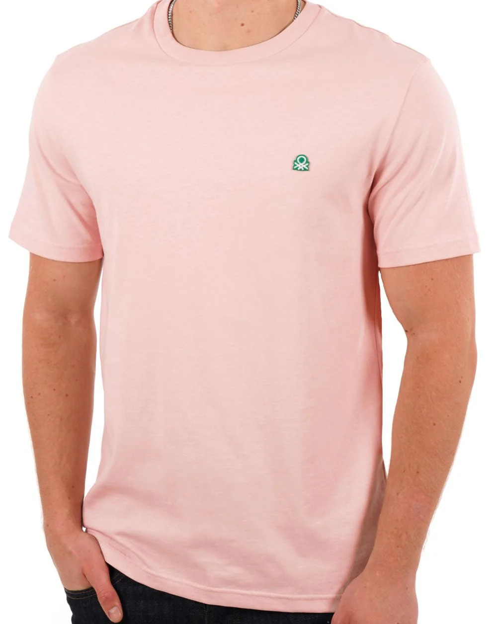 Benetton Small Logo T-shirt Pink