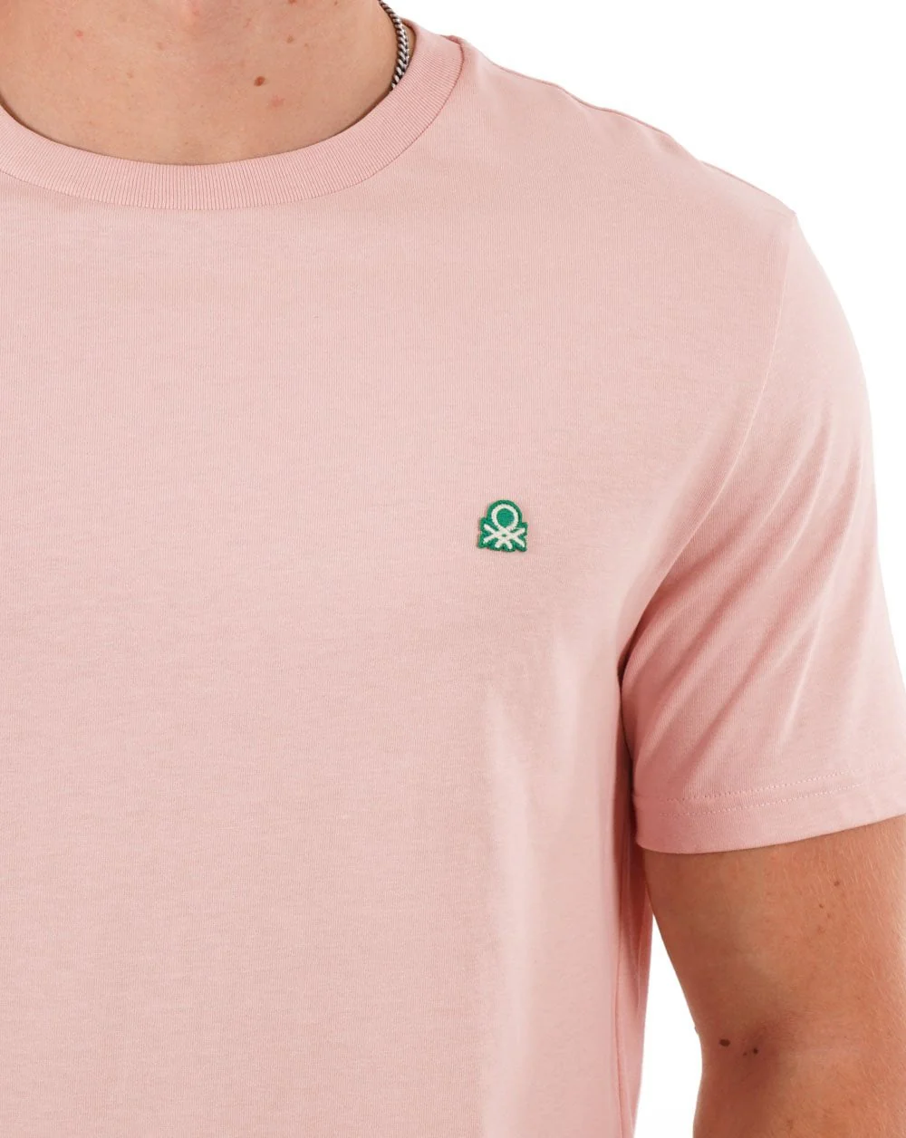 Benetton Small Logo T-shirt Pink - Image 2