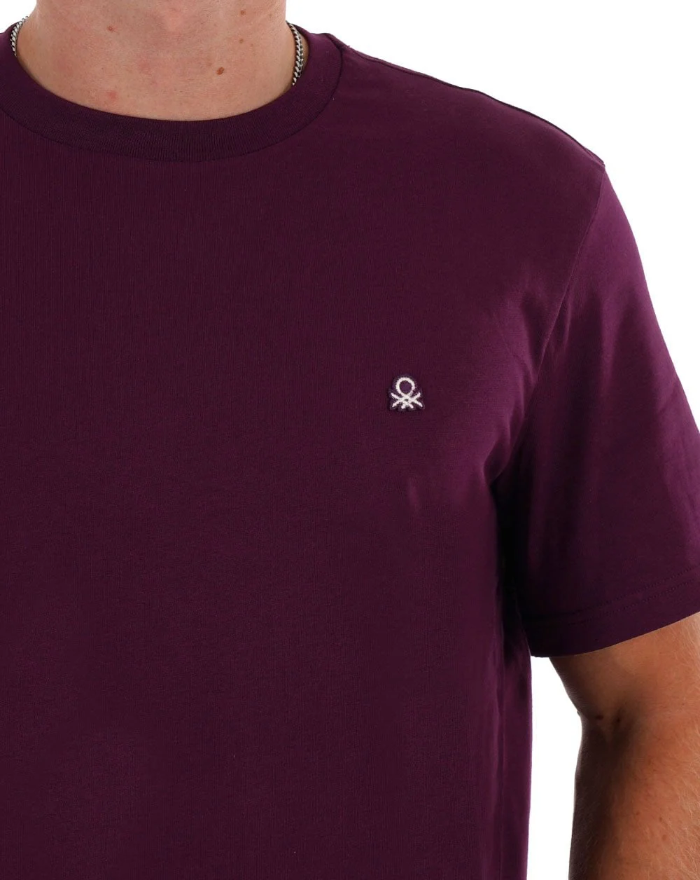 Benetton Small Logo T-shirt Plum - Image 2