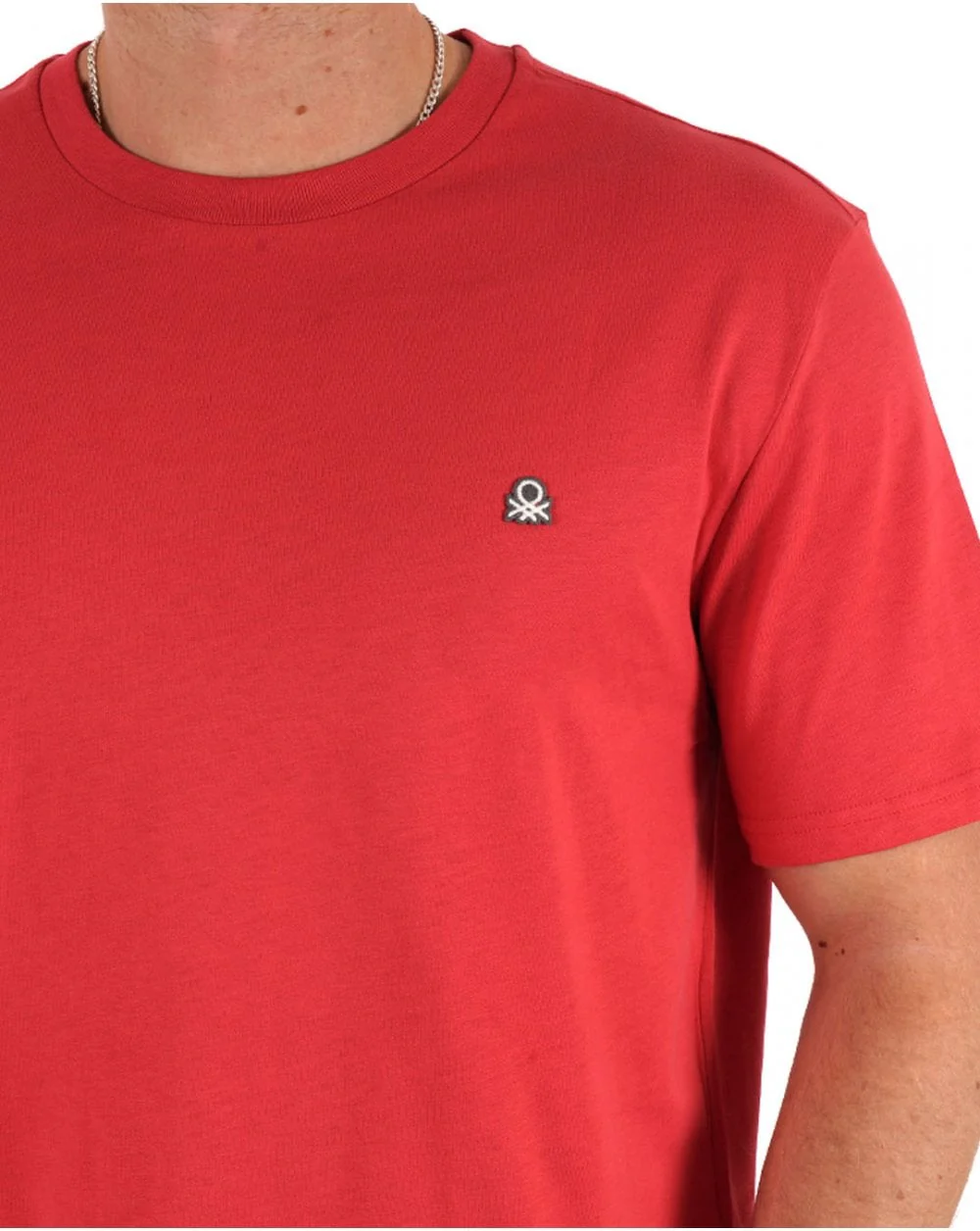 Benetton Small Logo T-shirt Raspberry - Image 2