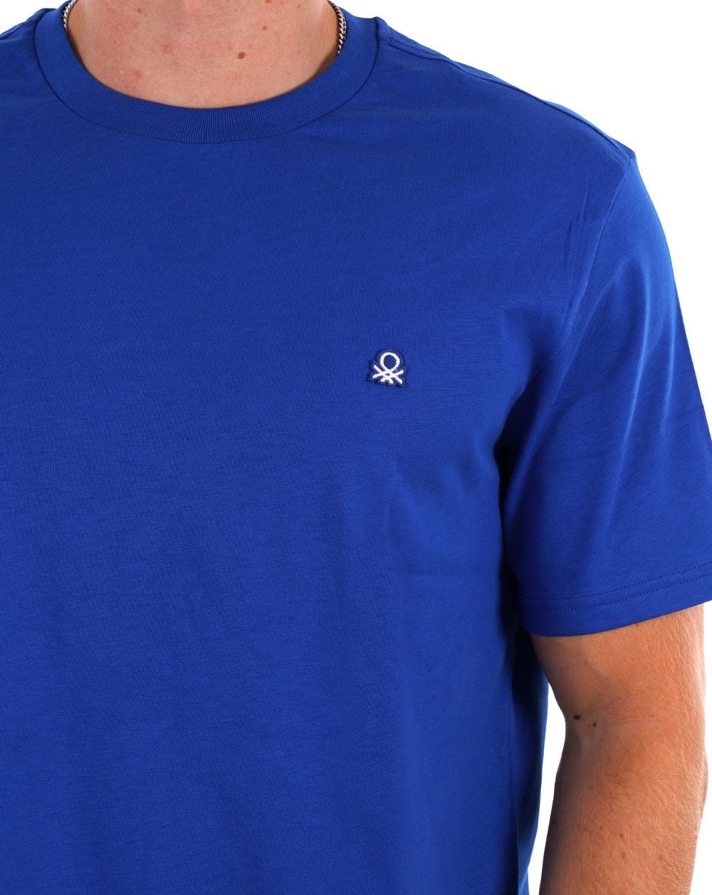Benetton Small Logo T-shirt Royal Blue - Image 2