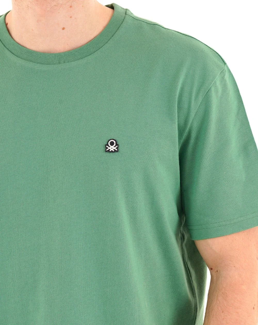 Benetton Small Logo T-shirt Sage Green - Image 2
