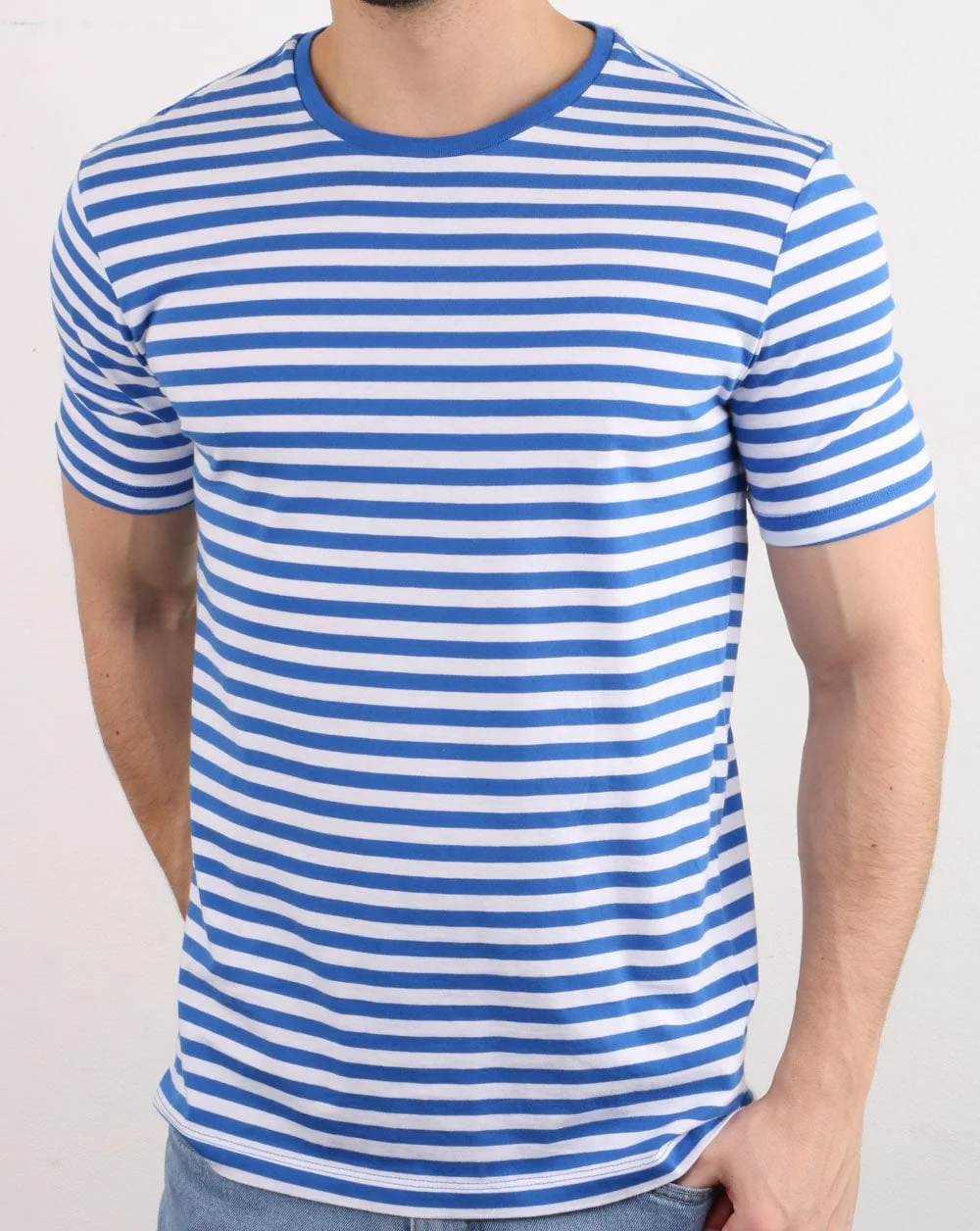 Benetton Stripe T-shirt Blue - Image 2