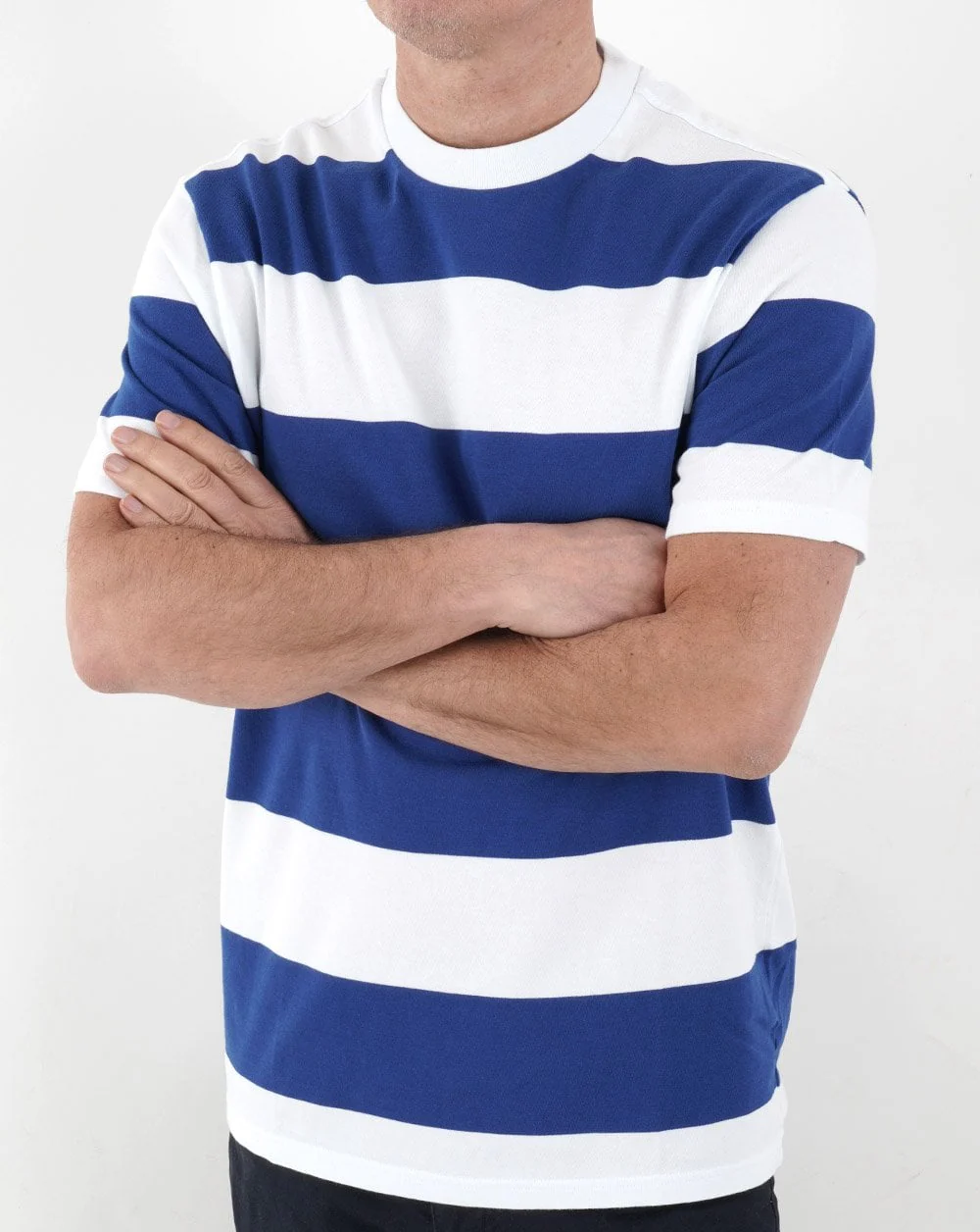 Benetton Stripe T-shirt Blue - Image 4