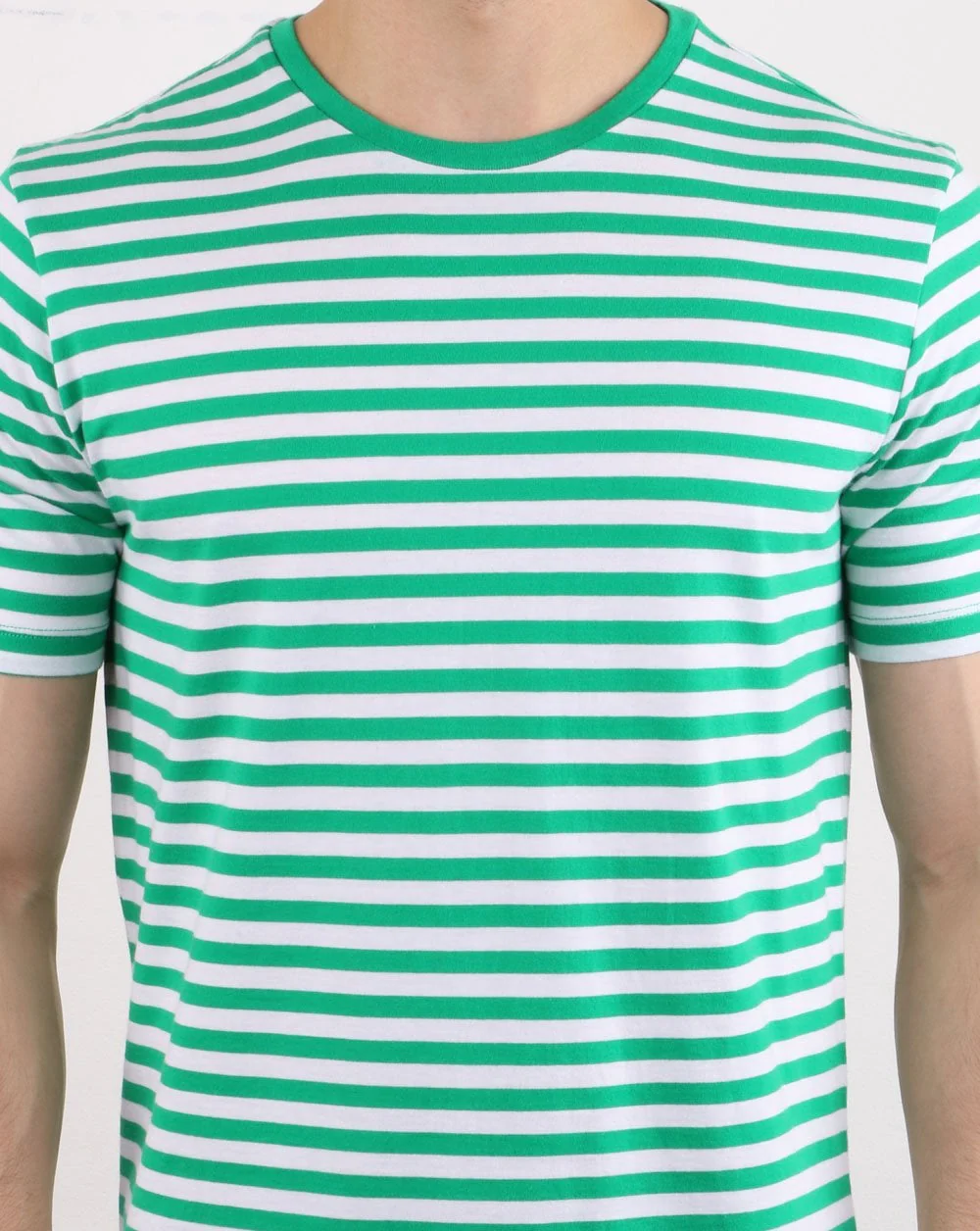 Benetton Stripe T-shirt Green - Image 4