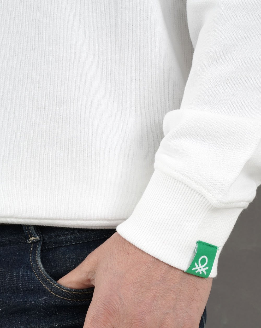 Benetton Sweatshirt White - Image 2