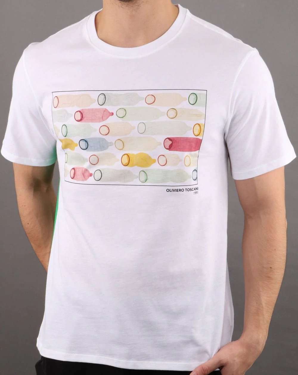 Benetton T-shirt Inconic image tee White/Multi - Image 2