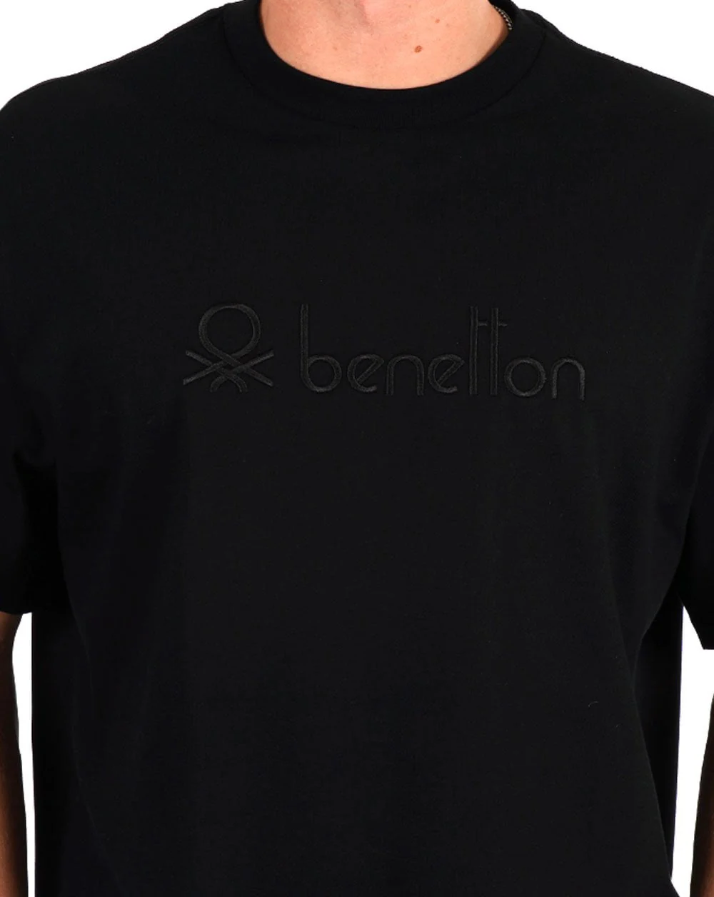 Benetton Tonal Logo T-shirt Black