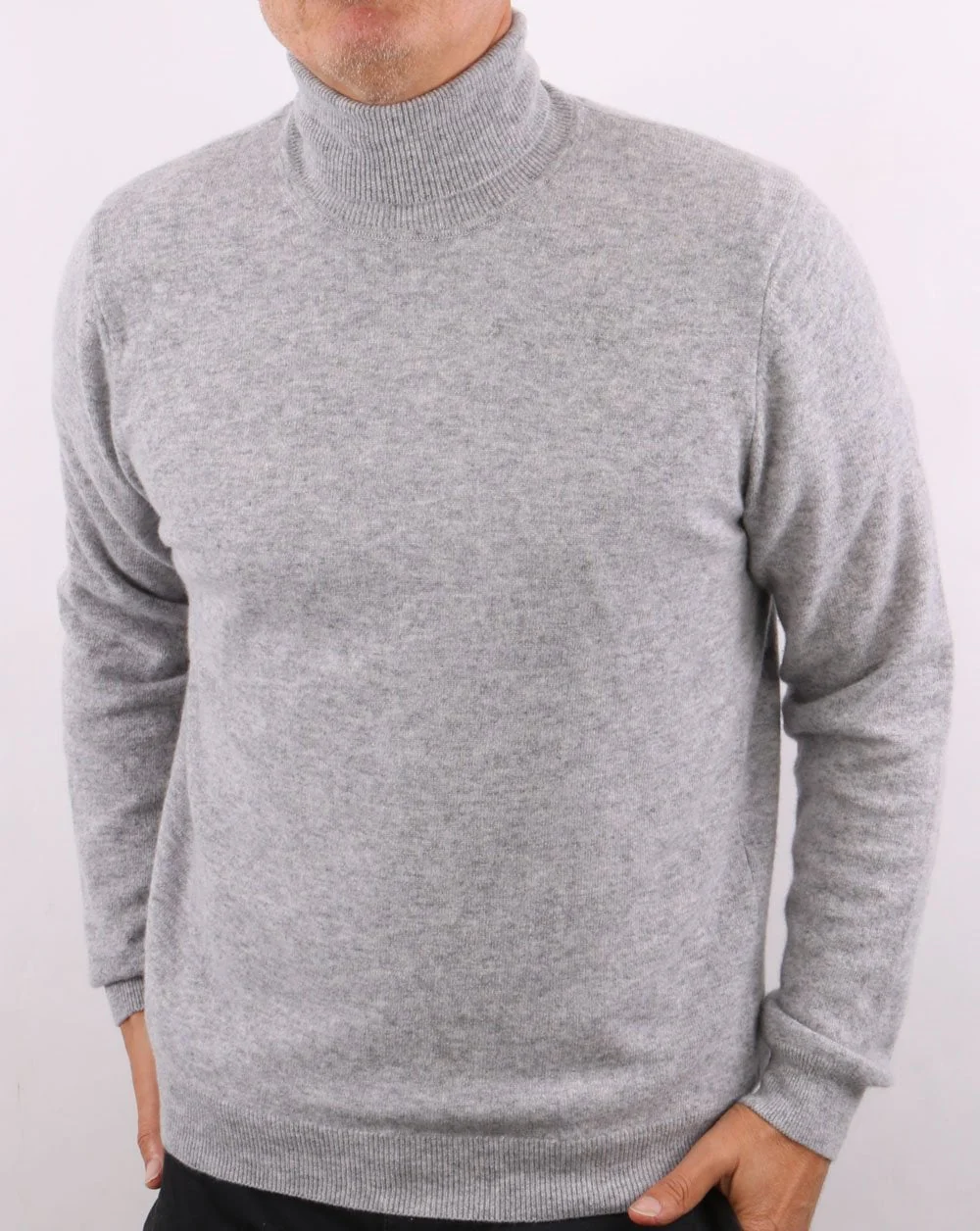 Benetton Turtle Neck Jumper Grey - Image 3