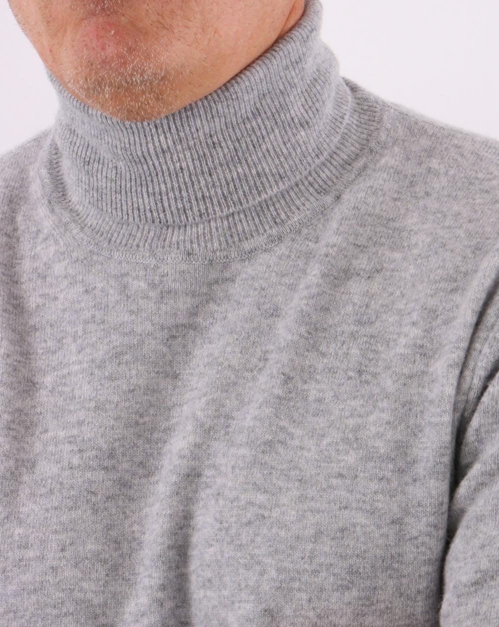 Benetton Turtle Neck Jumper Grey - Image 4