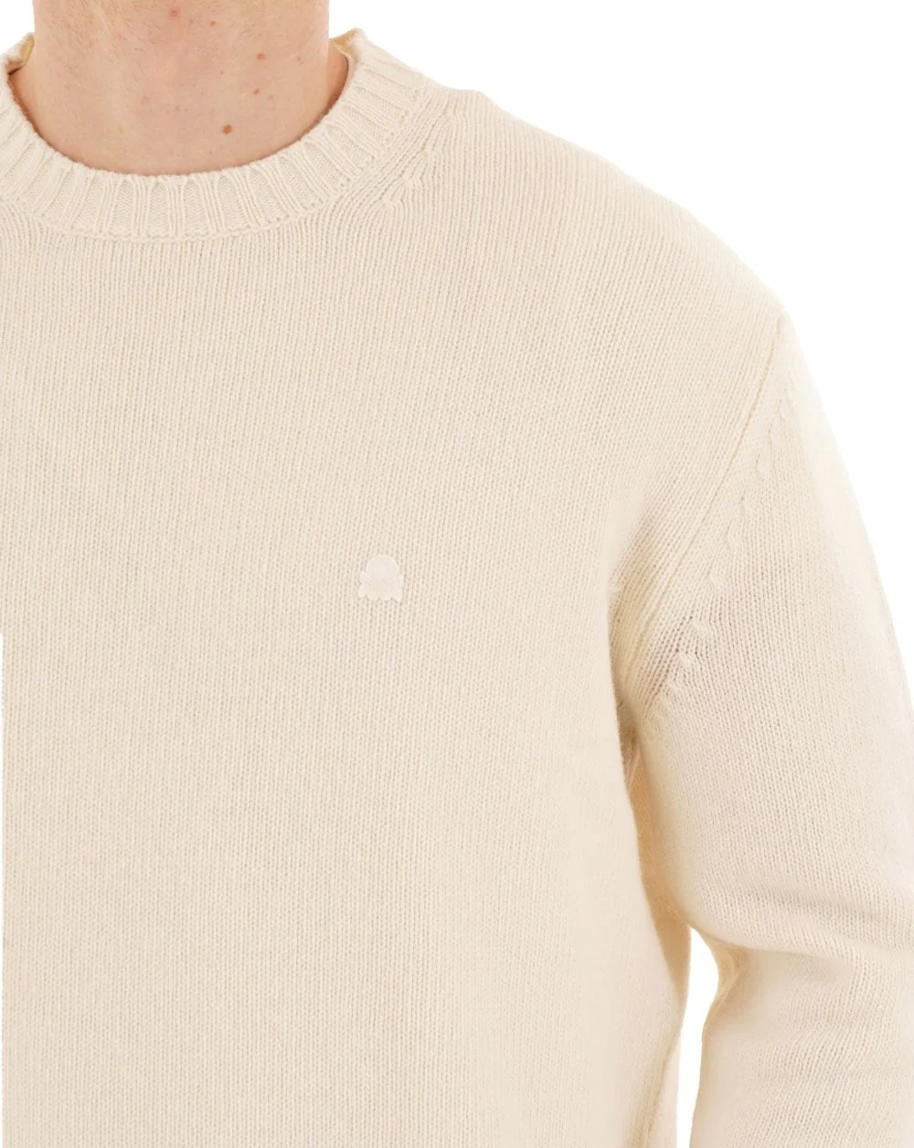 Benetton Wool Blend Jumper Ecru - Image 2