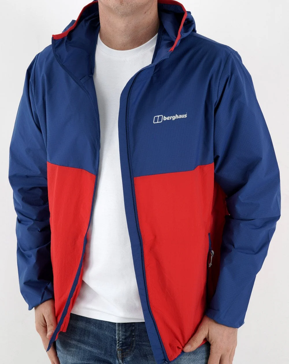 Berghaus Corbeck Windproof Jacket Blue/Red - Image 3