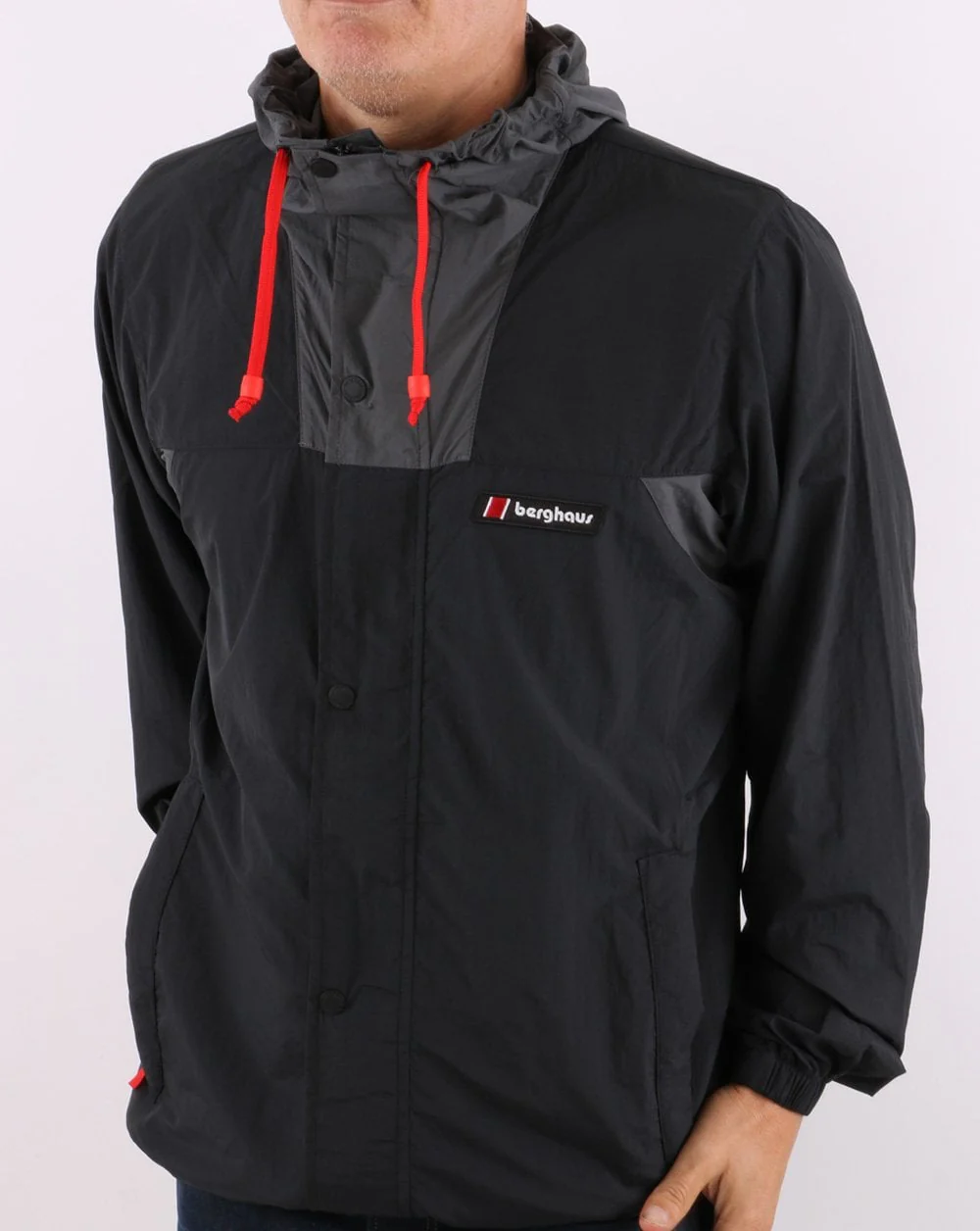 Berghaus Dean St. Windbreaker Jacket Black/Grey
