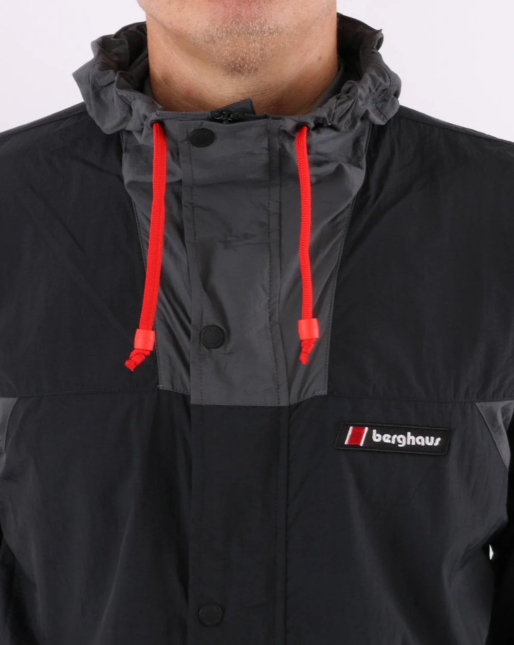 Berghaus Dean St. Windbreaker Jacket Black/Grey - Image 2