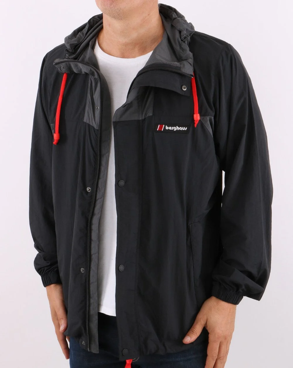 Berghaus Dean St. Windbreaker Jacket Black/Grey - Image 3