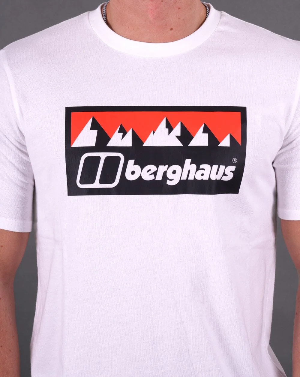 Berghaus Grey Fangs Peak T-shirt Pure White - Image 2