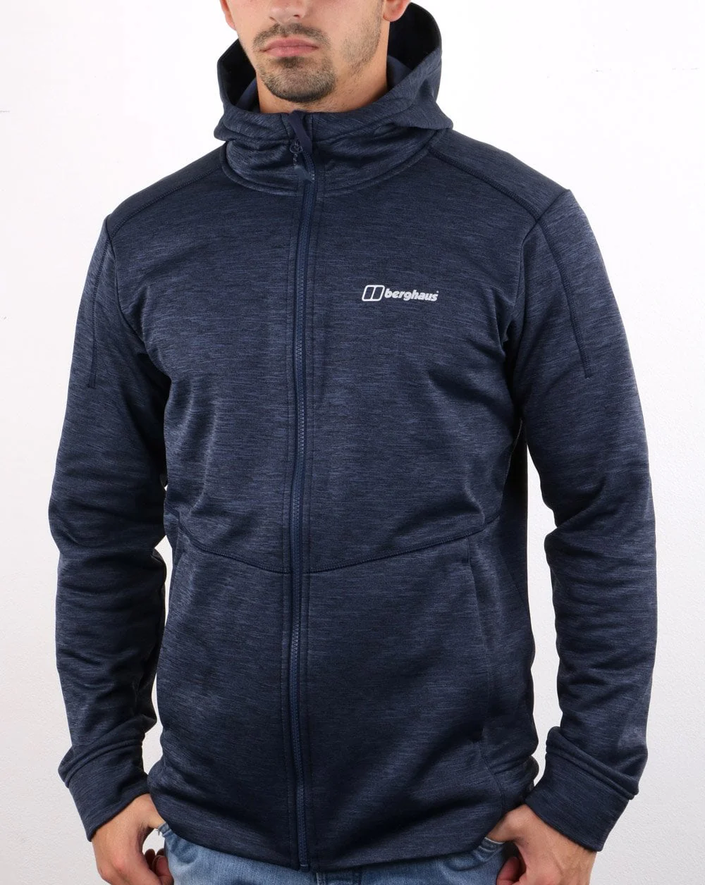 Berghaus Kamaloops Hooded Fleece Jacket Navy Marl