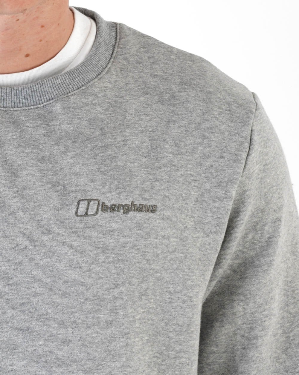Berghaus Logo Crew Neck Grey Marl - Image 2