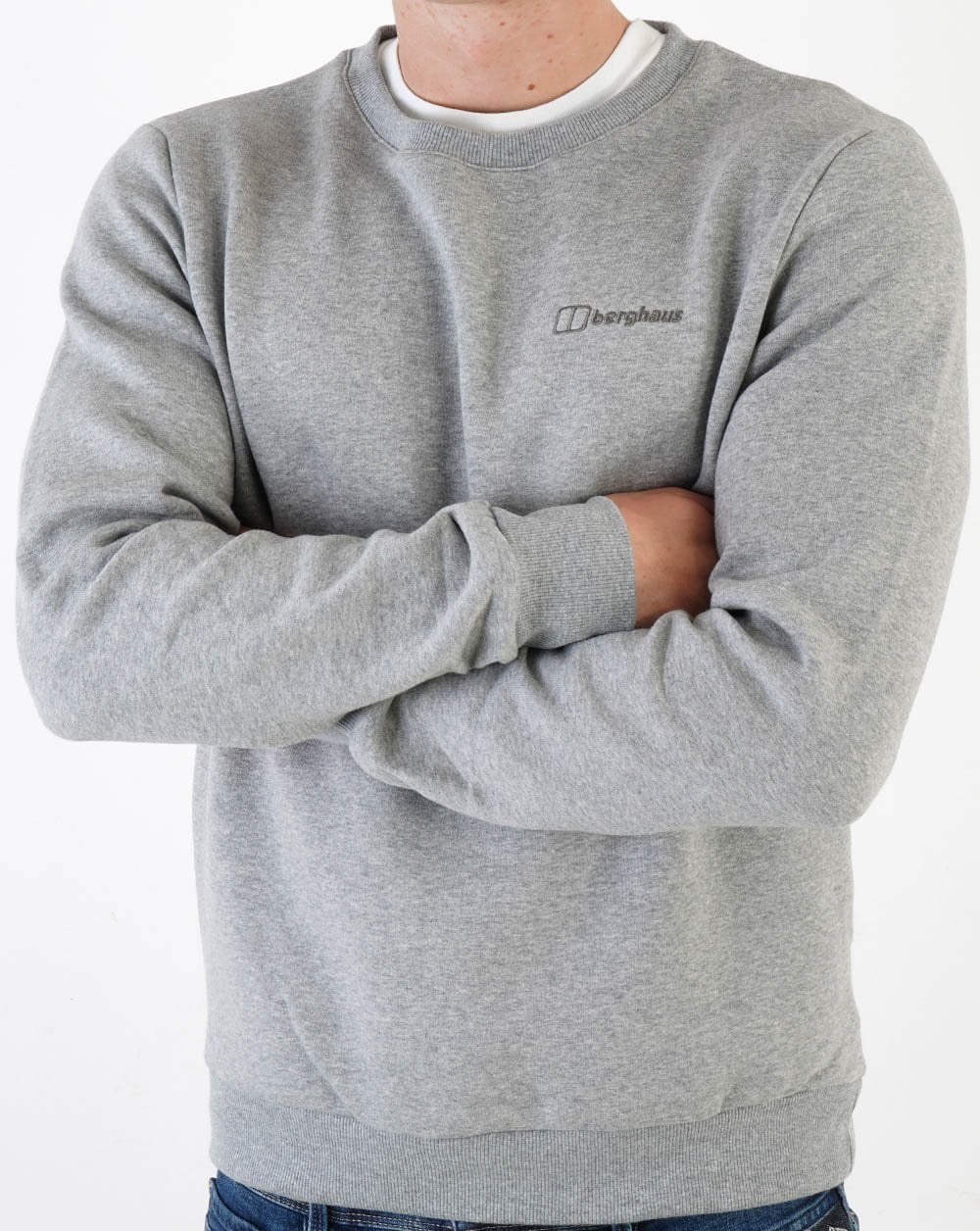 Berghaus Logo Crew Neck Grey Marl - Image 3