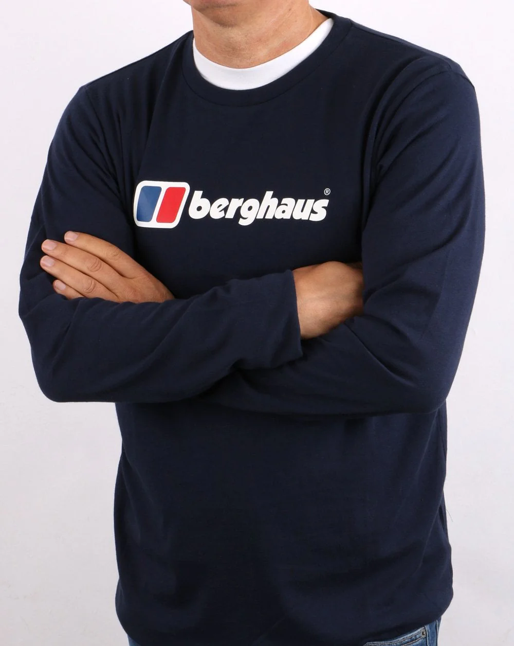 Berghaus Logo Long Sleeve T-shirt Navy - Image 3