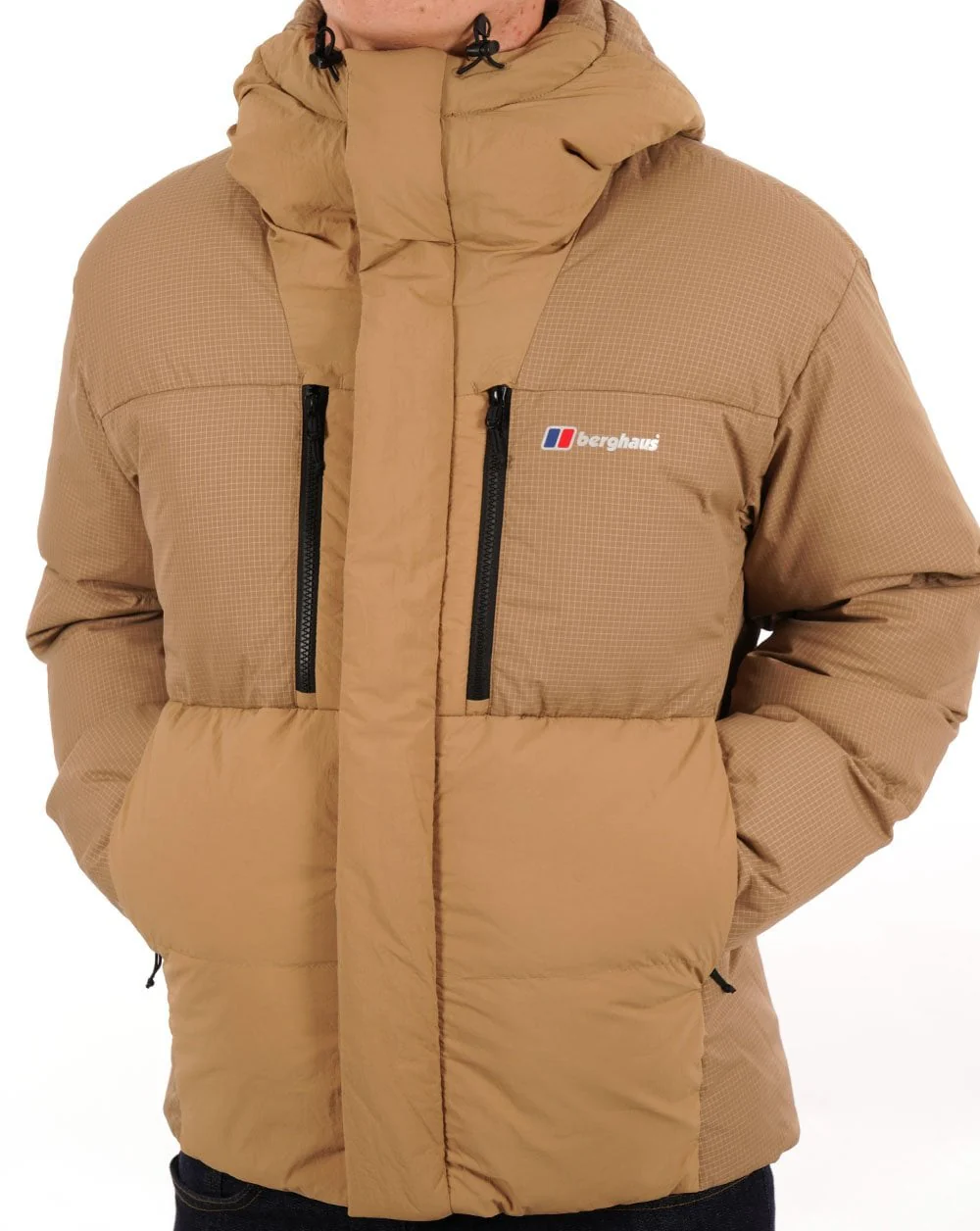 Berghaus Sabber Down Hooded Jacket Sand - Image 3