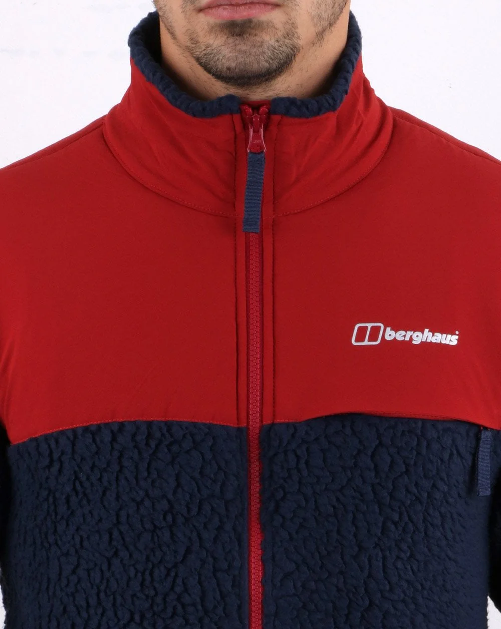 Berghaus Syker Fleece Jacket Navy/Red - Image 2