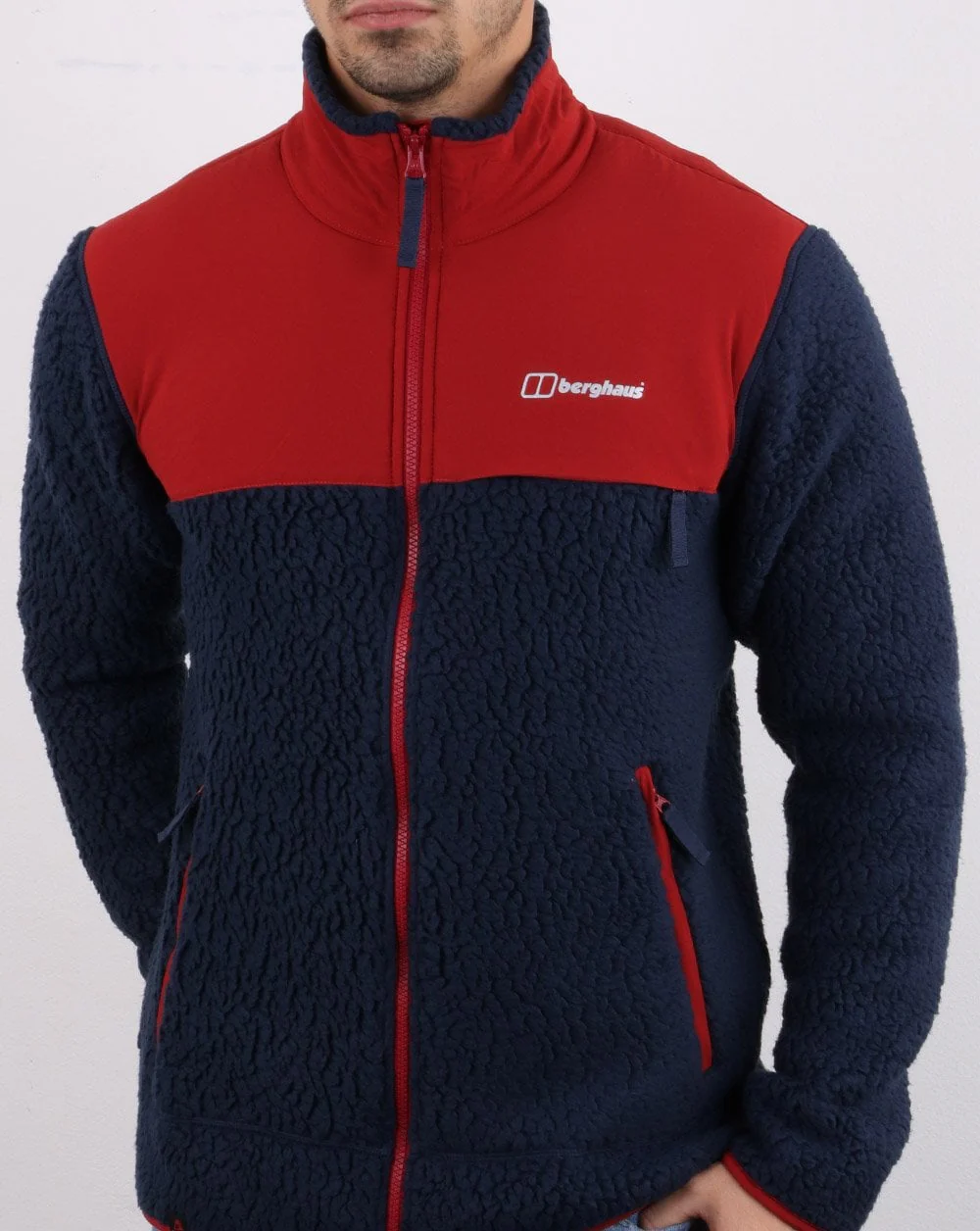 Berghaus Syker Fleece Jacket Navy/Red - Image 3