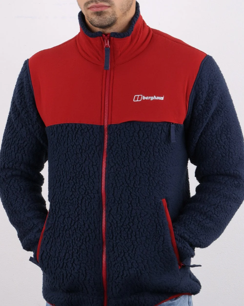 Berghaus Syker Fleece Jacket Navy/Red - Image 4