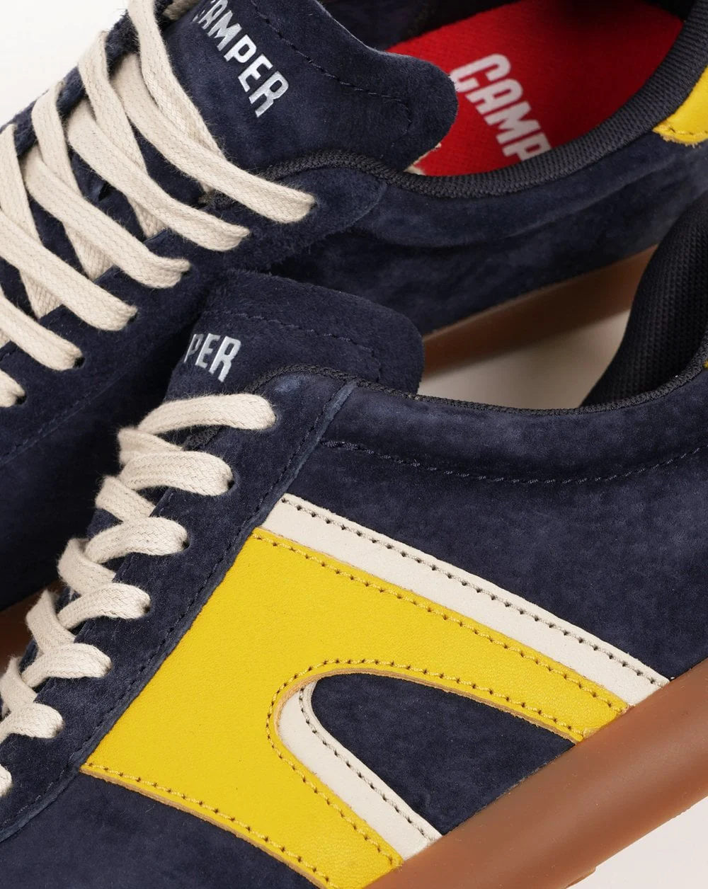 Camper Pelotas Soller Trainers Navy/Yellow - Image 3