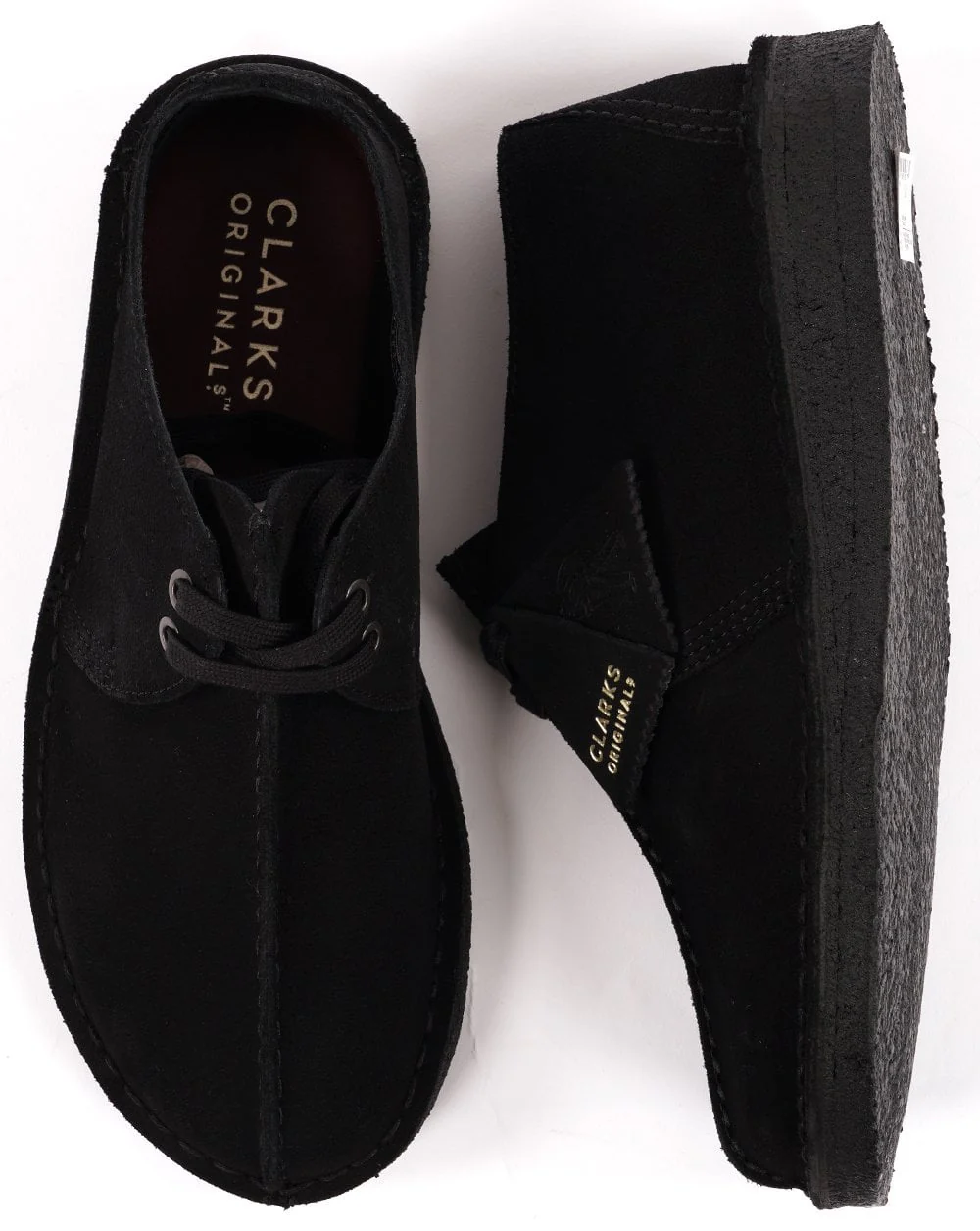 Clarks Originals Desert Trek Shoe Black Suede - Image 3