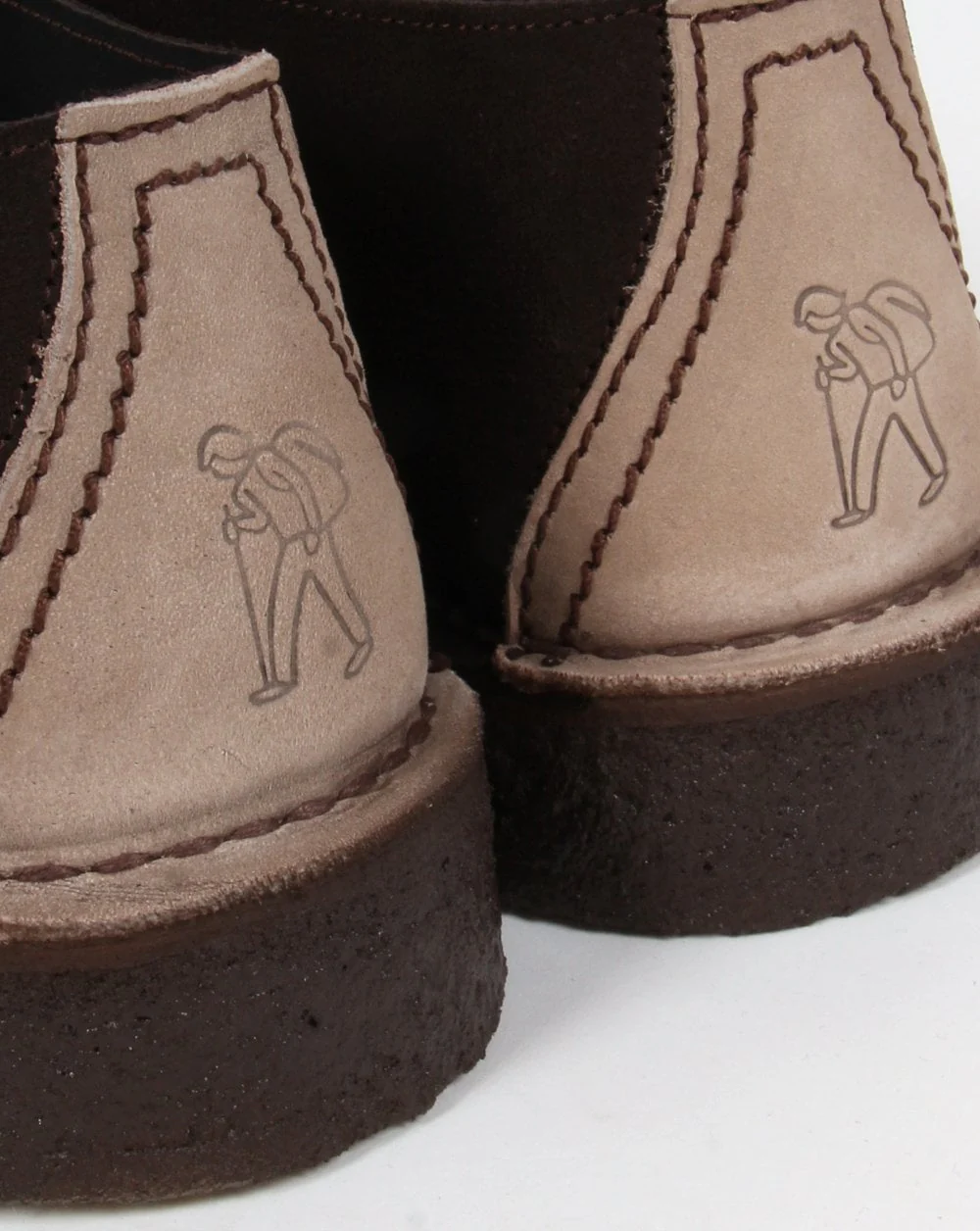 Clarks Originals Desert Trek Shoe Dark Brown/Ecru - Image 2