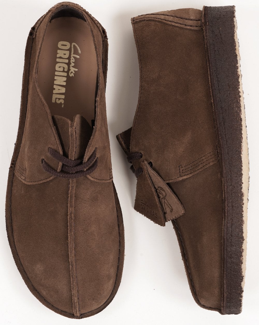 Clarks Originals Desert Trek Shoes Brown Suede - Image 4