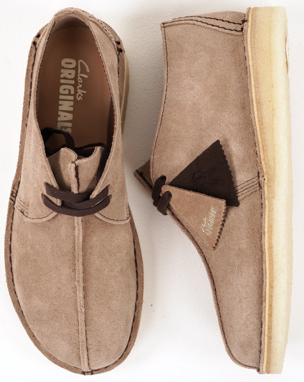 Clarks Originals Desert Trek Shoes Wolf Grey Suede - Image 4