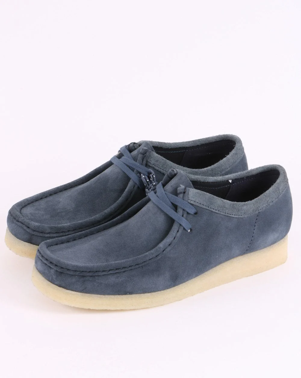 Clarks Originals Wallabee Shoe Blue Suede - Image 2