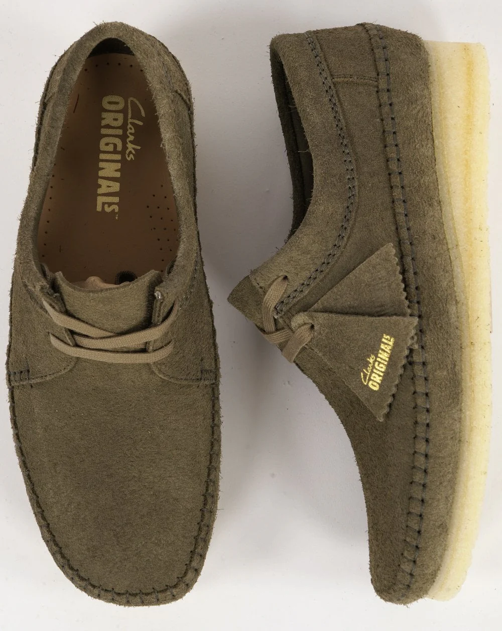 Clarks Originals Weaver Shoes Pale Khaki - Image 3