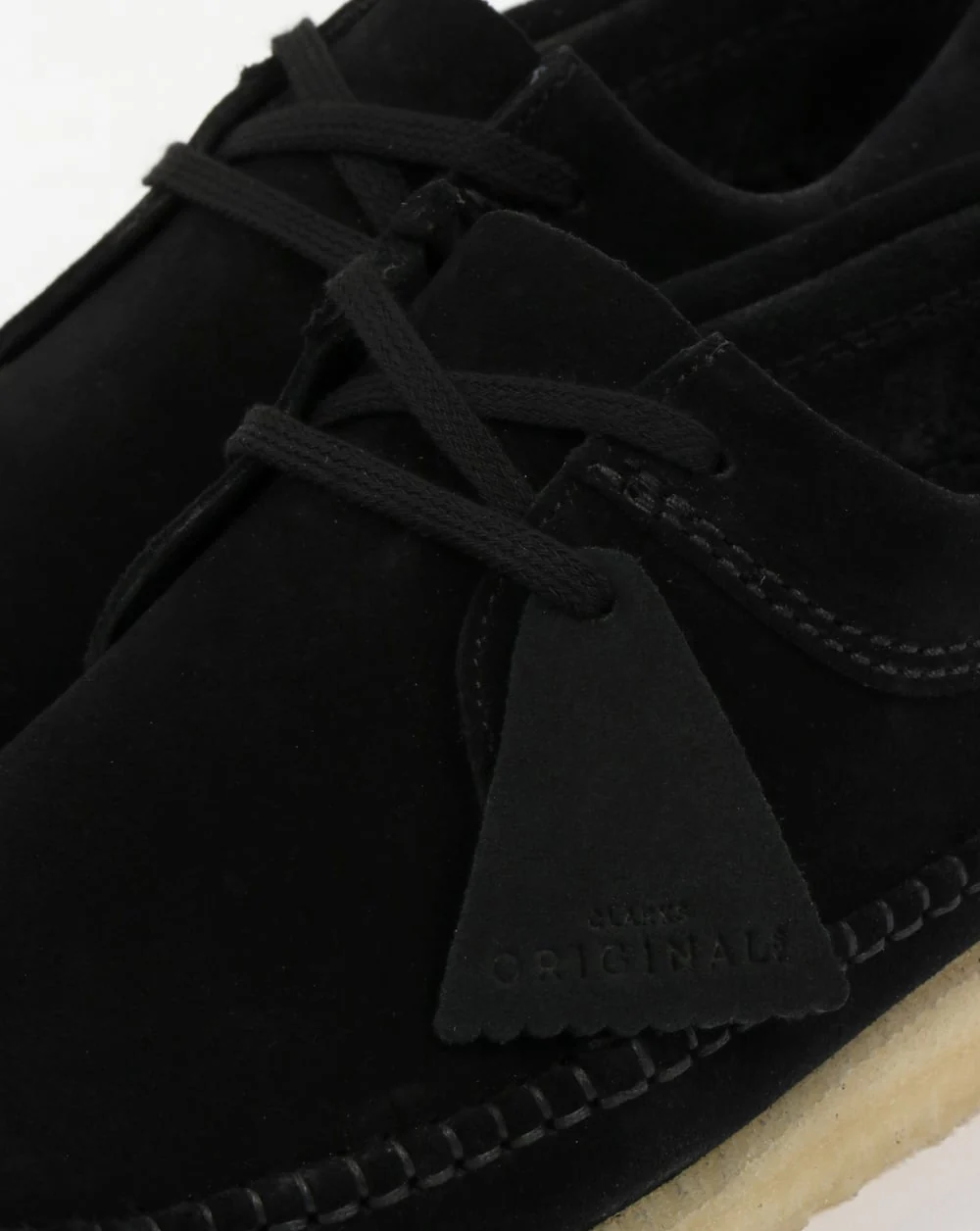 Clarks Originals Weaver Suede Shoes Black - Image 4