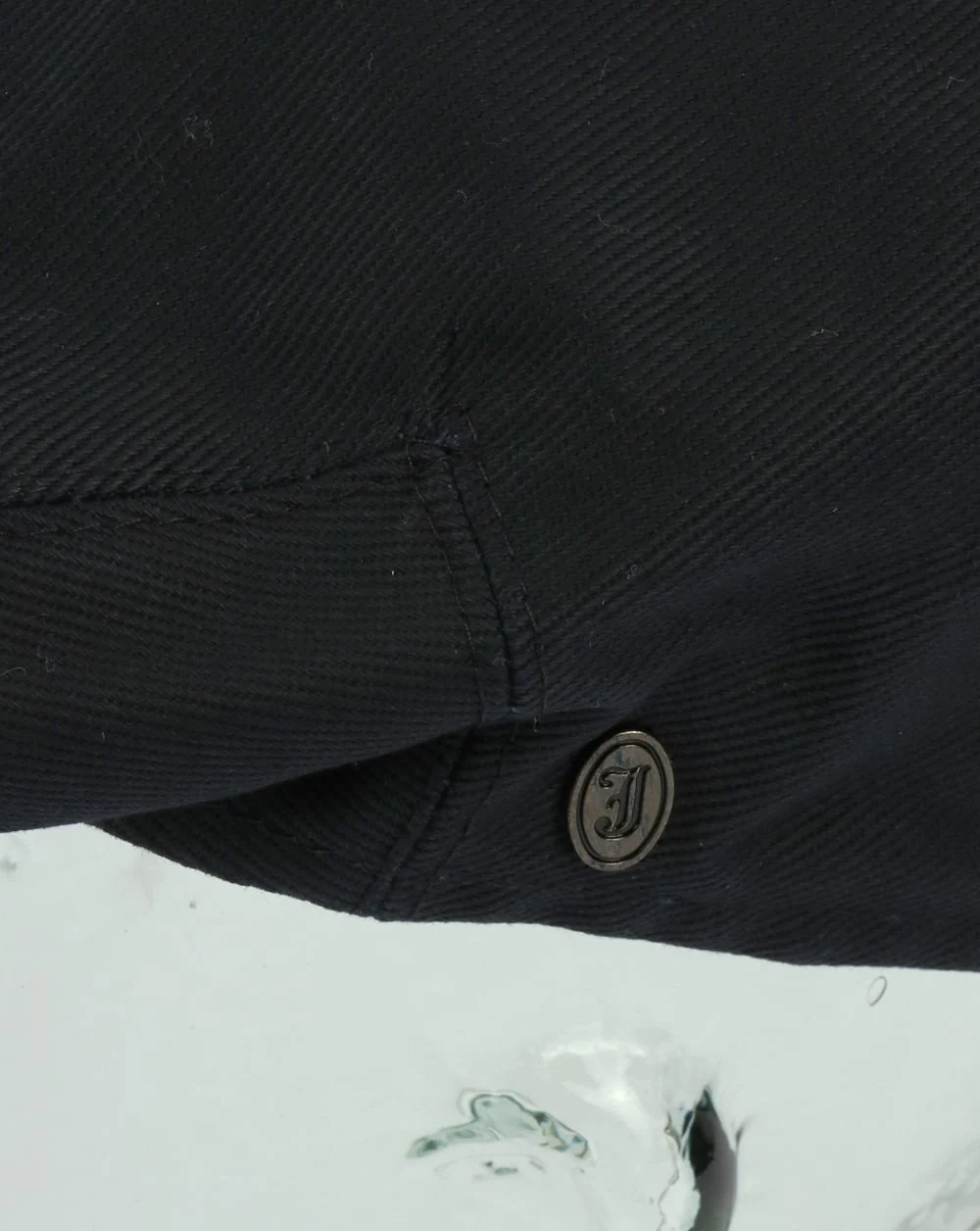 Cotton Flat Cap Navy - Image 3