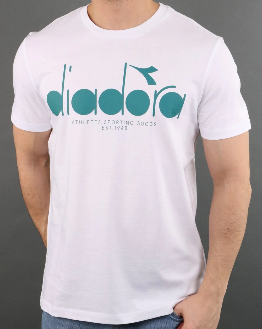 Diadora 5palle T-shirt Optical White/Green - Image 2