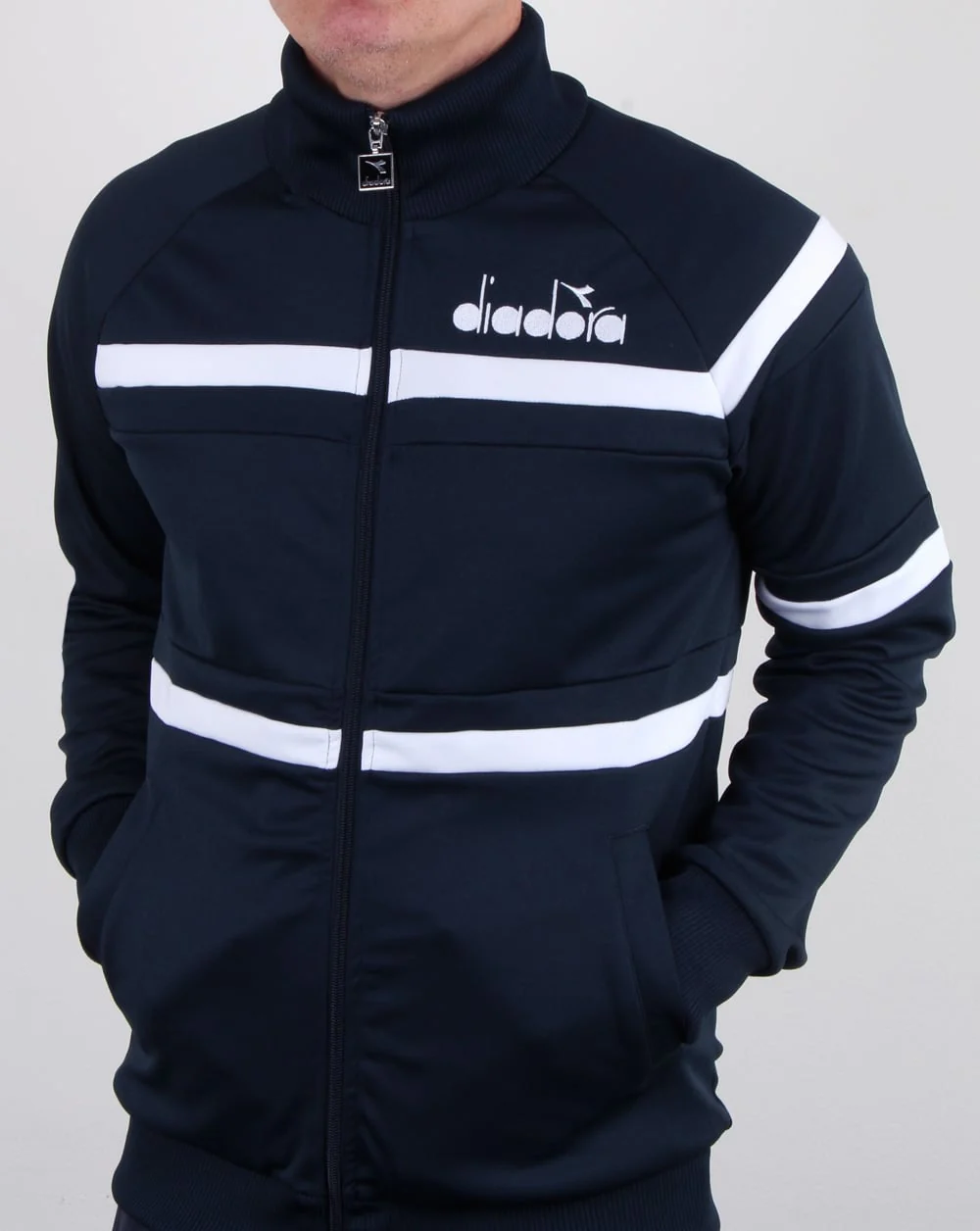 Diadora 80s Track Top Blue Denim/optical White - Image 3