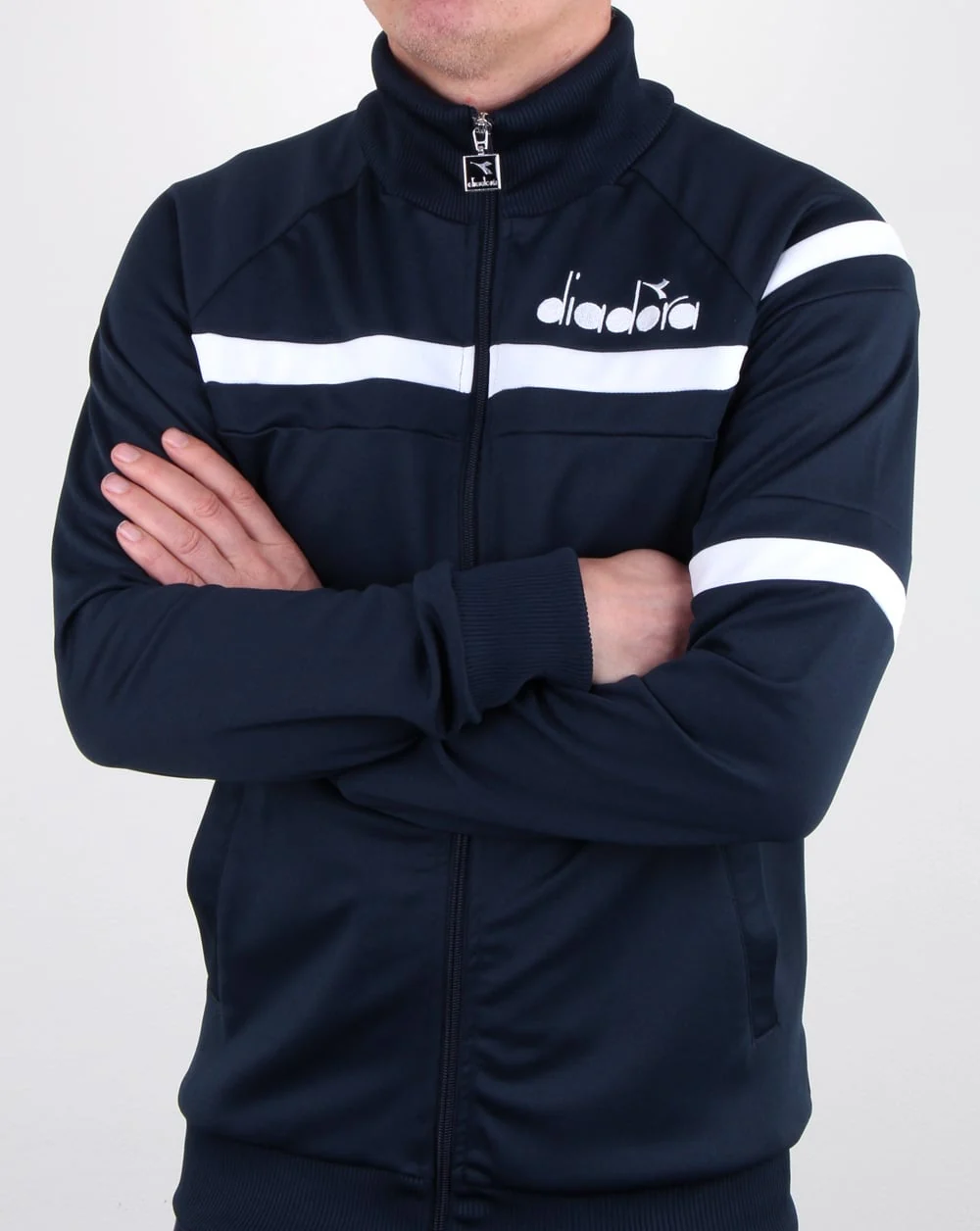 Diadora 80s Track Top Blue Denim/optical White - Image 4