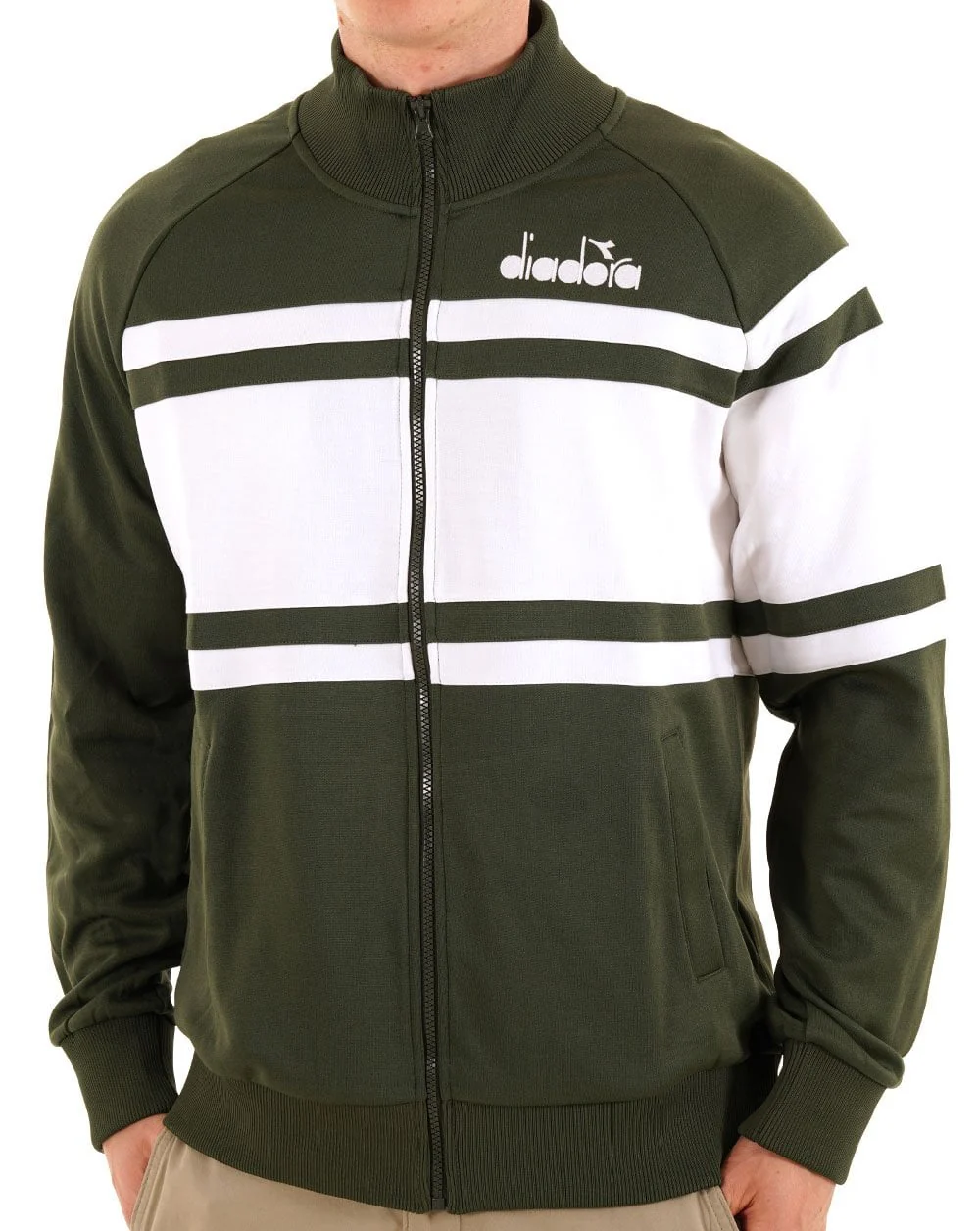 Diadora 80s Track Top Green Rifle - Image 3