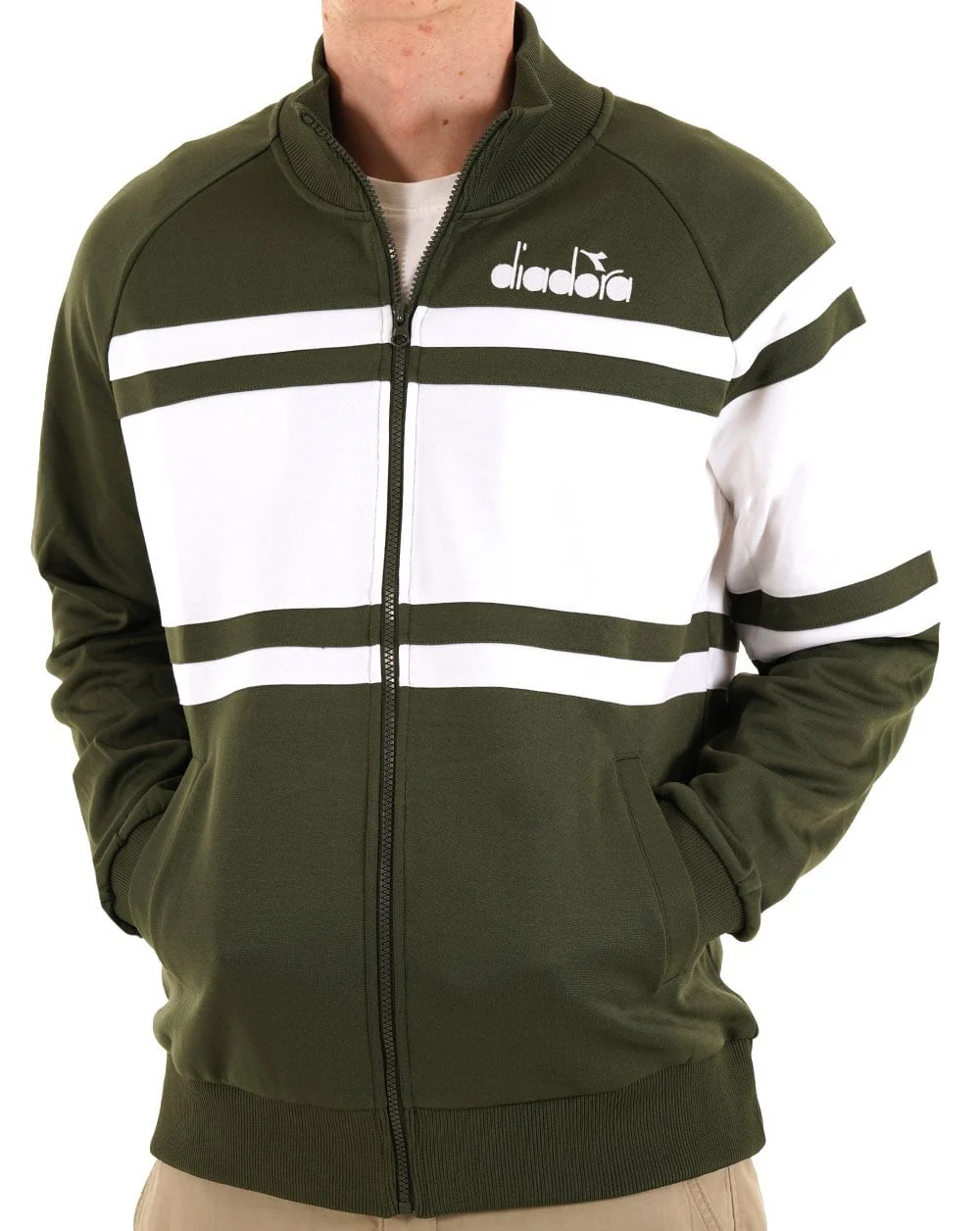 Diadora 80s Track Top Green Rifle - Image 4