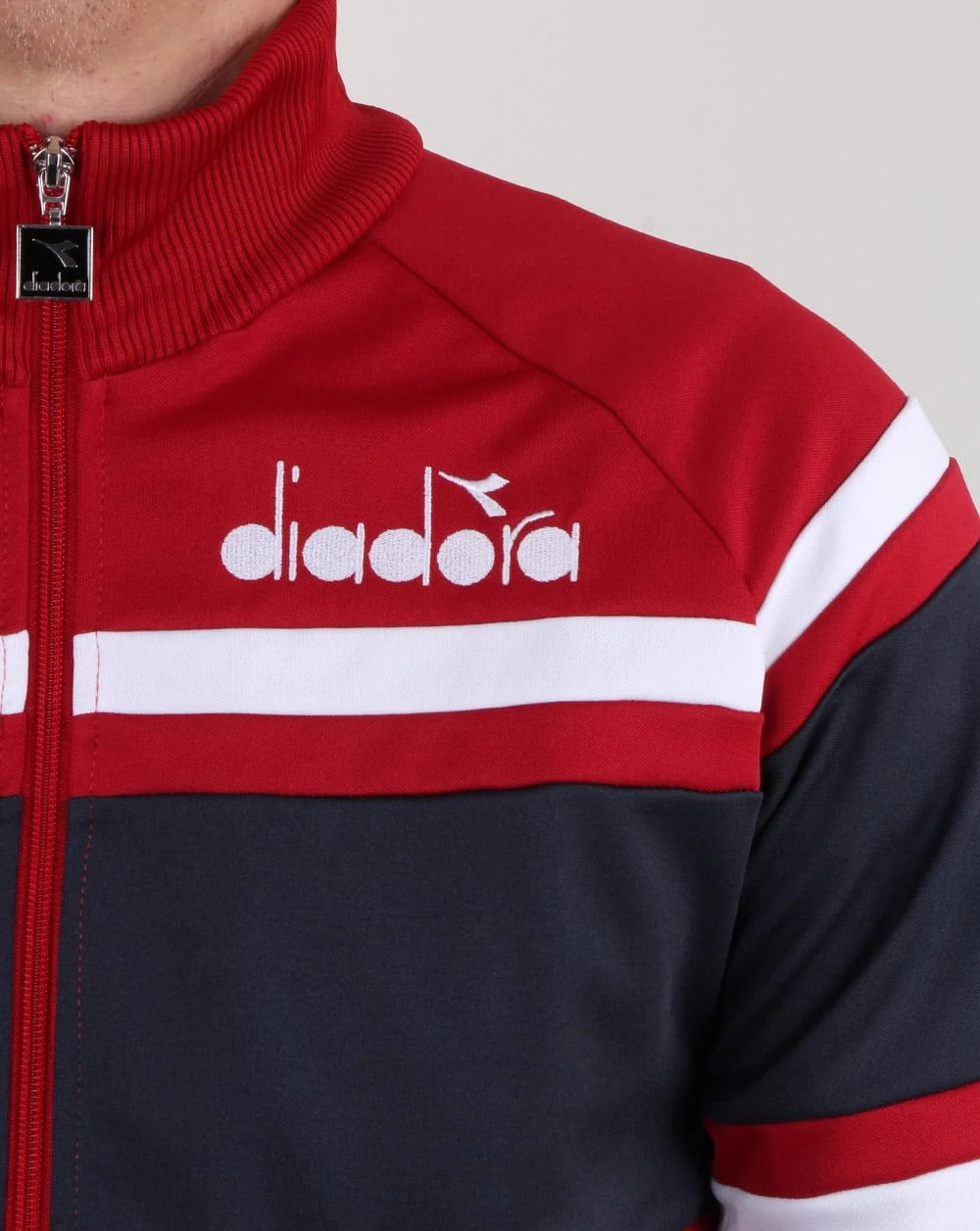 Diadora 80s Track Top Red/Blue - Image 2