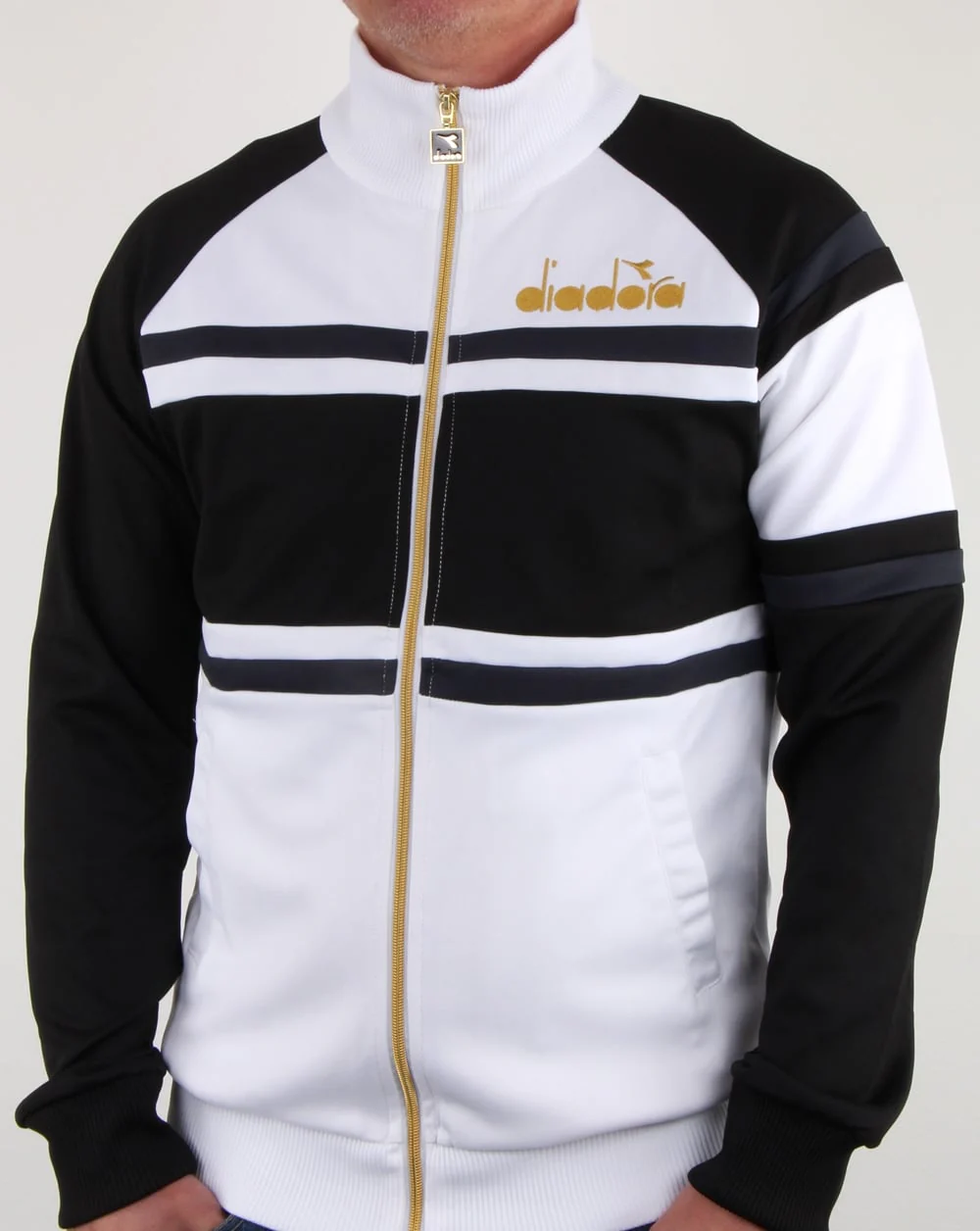 Diadora 80s Track Top White/black