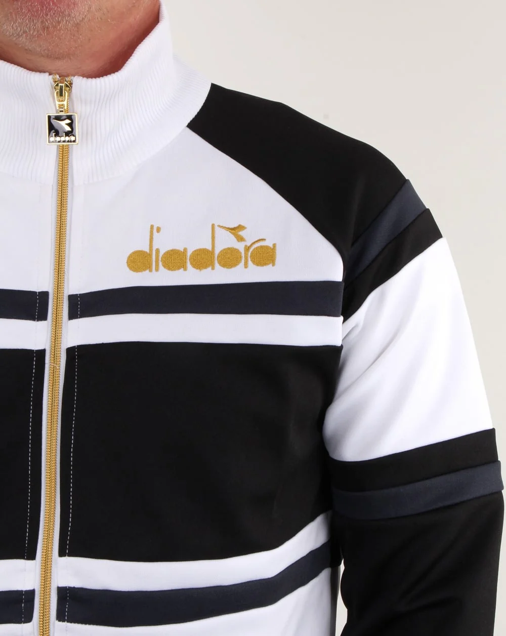 Diadora 80s Track Top White/black - Image 2