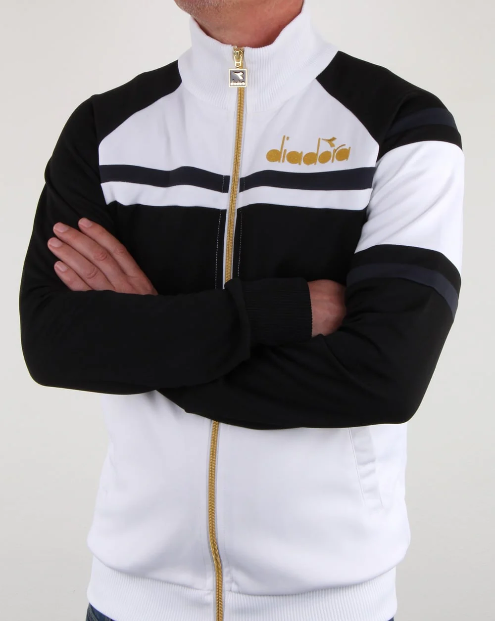 Diadora 80s Track Top White/black - Image 3
