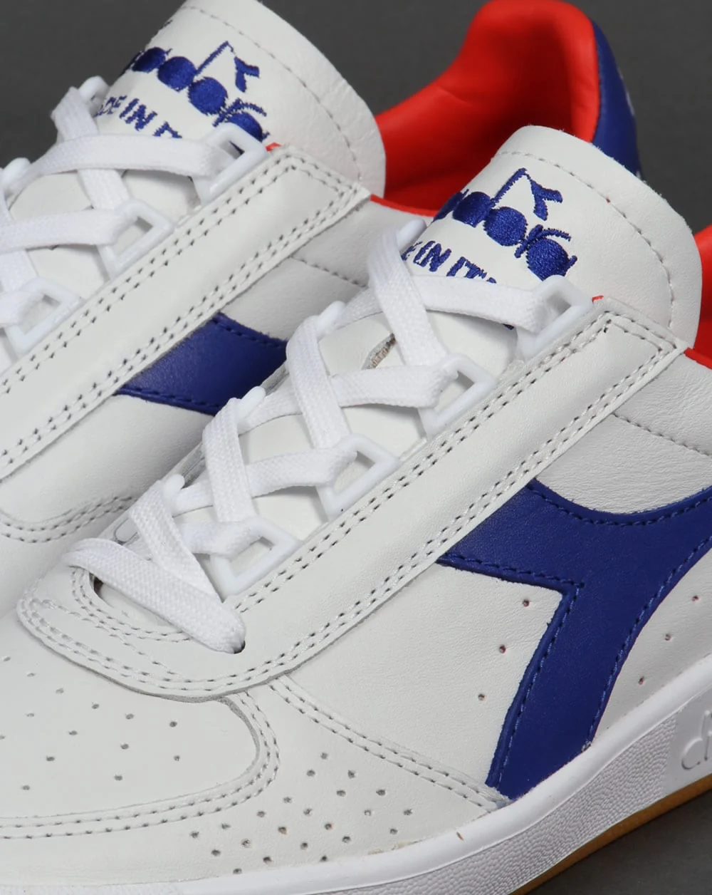 Diadora B. Elite Italia Trainers White/Clematis Blue - Image 4