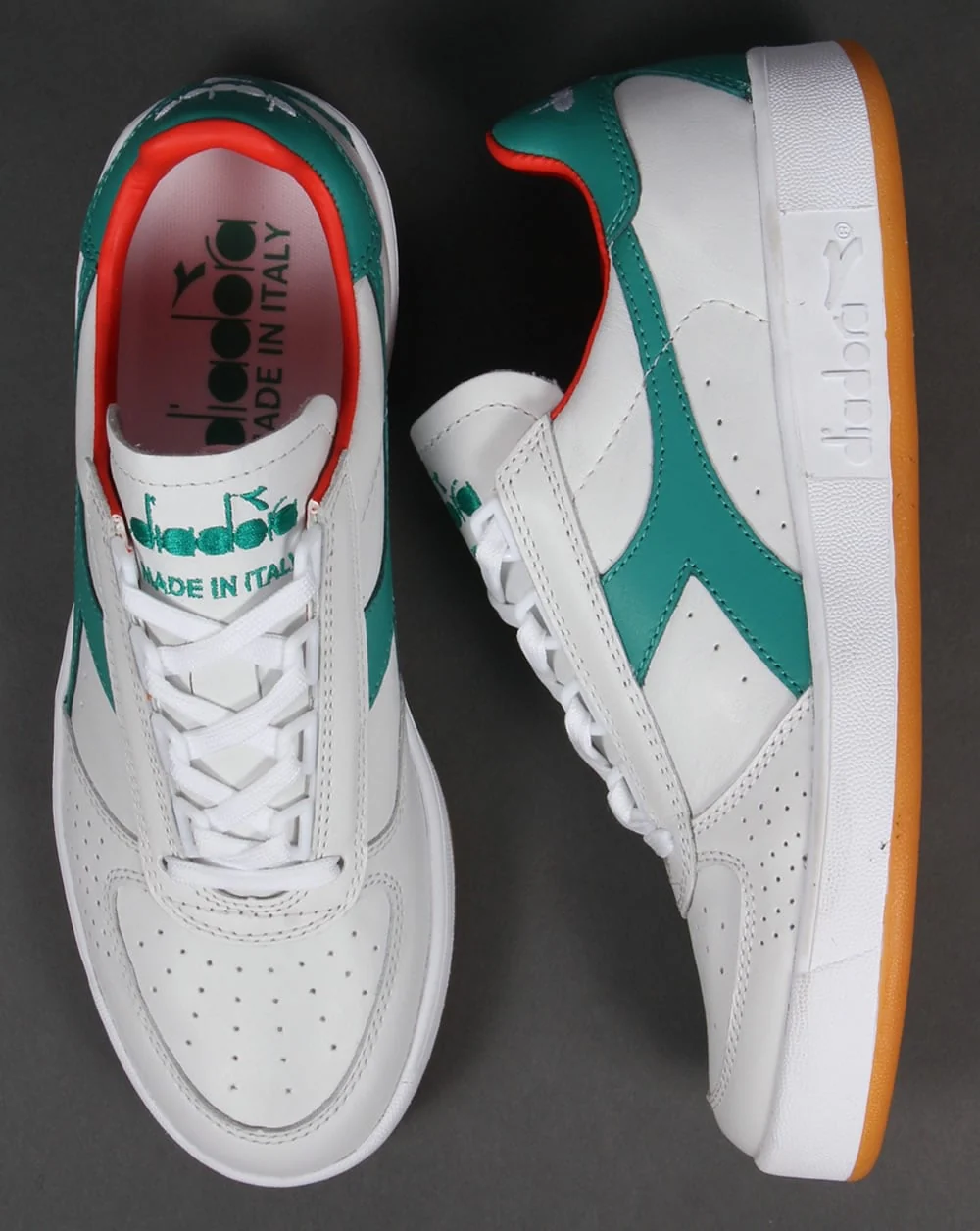 Diadora B. Elite Italia Trainers White/Porcelain Green - Image 2