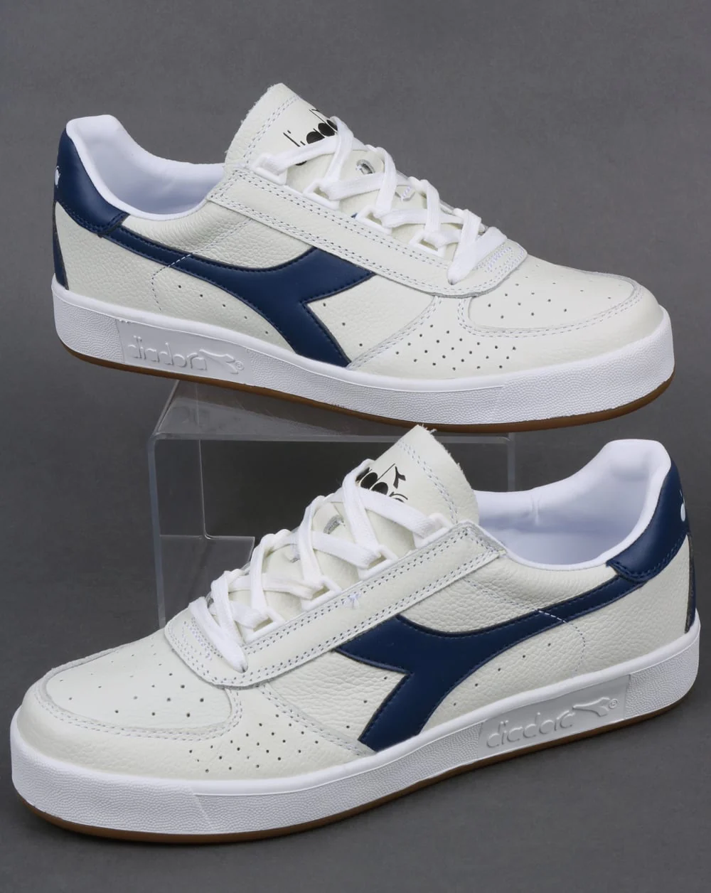 Diadora B. Elite L Trainers White/Navy - Gum